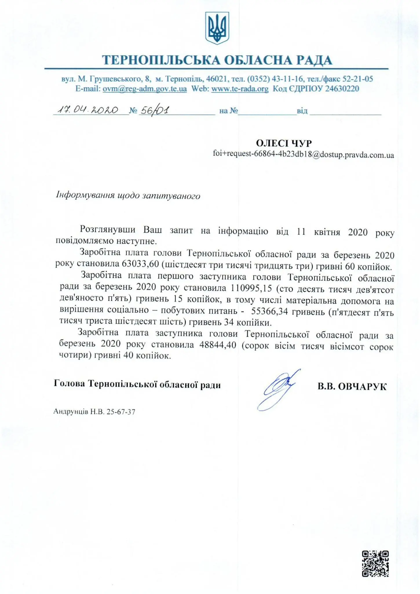 зарплата облрада 2020 рік
