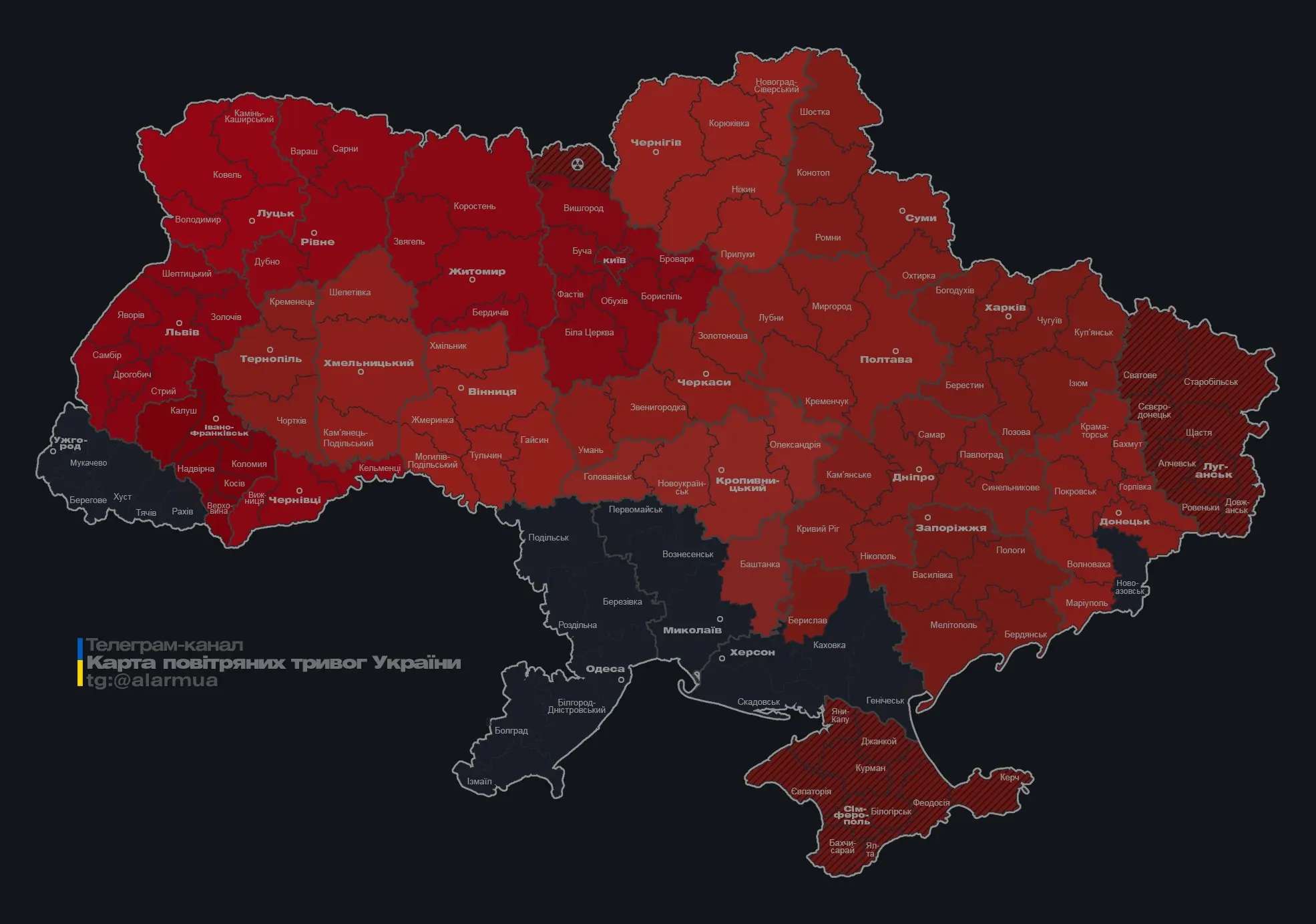 По всій Україні – повітряна тривога: є загроза ракетного удару та атаки «Шахедів»