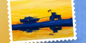 Дизайн нової воєнної марки від Укрпошти обрано: із серії  “Доброго вечора, ми з України”