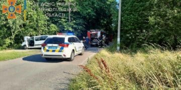 На Тернопільщині на трасі загорівся автомобіль