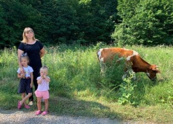 Корова, курчата, гусенята і коти: сім’я переселенців облаштувала господарство на Тернопільщині