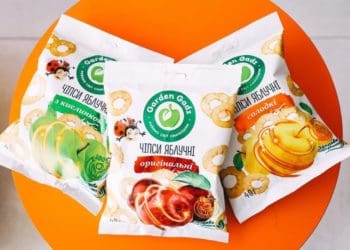 Яблучні чипси господарства «ГАДЗ» відтепер продають у новому пакуванні