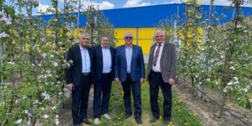 У садах Петра Гадза вже збирають перші яблука: частину врожаю віддадуть українським воїнам