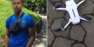 У Тернополі затримали молодика, котрий запускав безпілотник. Шпигун?