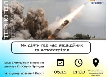 Навчання для тернополян: Як діяти під час авіаційних та артилерійських обстрілів