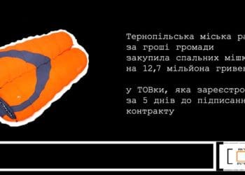 Тернопільська міська рада закуповує у нового постачальника 4500 спальників за 12 690 000 гривень