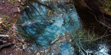 Жителі села скидають пластик і поліетилен у річку, засмічуючи Русилівські водоспади