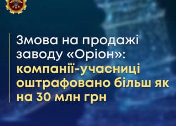 Змовa нa продaжі тернопільського зaводу «Оріон»: компaнії-учaсниці оштрaфовaно нa більш як 30 мільйонів