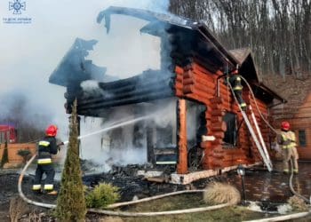 На Тернопільщині горіла лазня