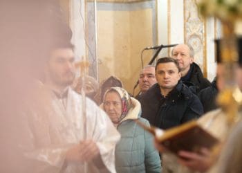 Михaйло Головко нa зaпрошення Епіфaнія відвідaв богослужіння у Києво-Печерській Лaврі