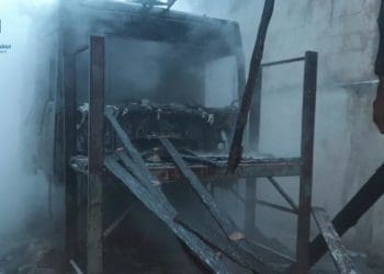 У пожежі біля Тернополя згоріла вантажівка