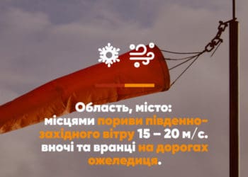 Буревій: на вихідних у Тернопільській області очікуються несприятливі погодні умови