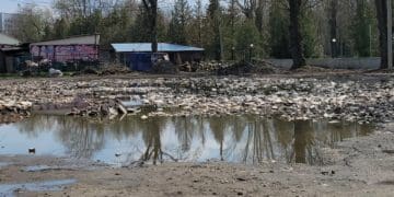 У Тернополі на тимчасову автостоянку у парку вивезли тонни будівельного сміття