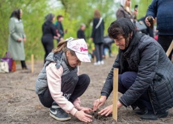 У Зарваниці матері загиблих воїнів висадили алею дубів