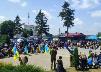 На щиті зустріли захисника Сергія Чорного у Гримайлівській громаді