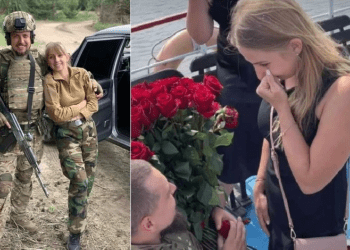 Вона сказала “Так”: тернопільський військовий приїхав у відпустку, щоб освідчитись коханій волонтерці (Відео)