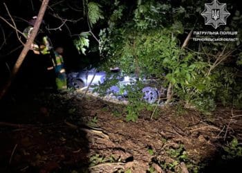 На Тернопільщині п’яний водій тікав від патрульних доки вщент не розбив авто
