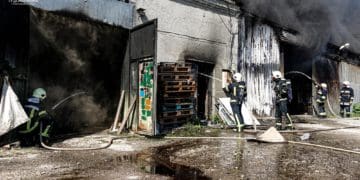 Склад із олією горів у Тернополі