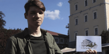 «Хочу, щоб Тернопіль запам’ятався саме таким»: тернополянин малює місцеві пам’ятки архітектури