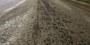 На Тернопільщині водій вантажівки забруднив дорогу болотом