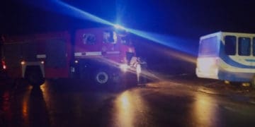 В Теребовлі з кювета діставали автобус