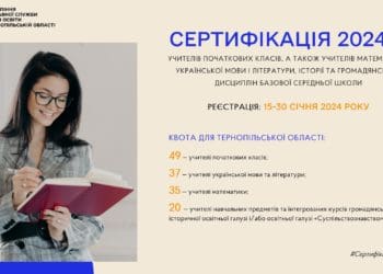 З 15 січня розпочинається реєстрація вчителів для проходження сертифікації