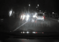 У Тернополі водій їхав ввечері дорогою без увімкнених фар (Відео)