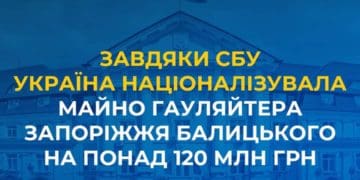 Завдяки СБУ Україна націоналізувала майно гауляйтера Запоріжжя Балицького на понад 120 млн грн