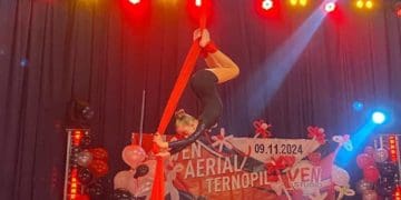 Тернопіль став центром обласних змагань з повітряної гімнастики