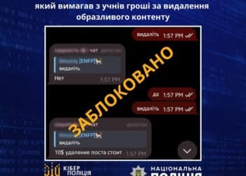 Кіберполіція заблокувала телеграм-канал, адміністратори якого вимагали гроші за видалення образливого та недостовірного контенту