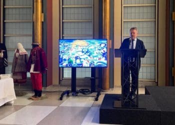 Картина тернопільської художниці Олесі Гудими стало візуальним фоном в ООН на презентації українських традицій