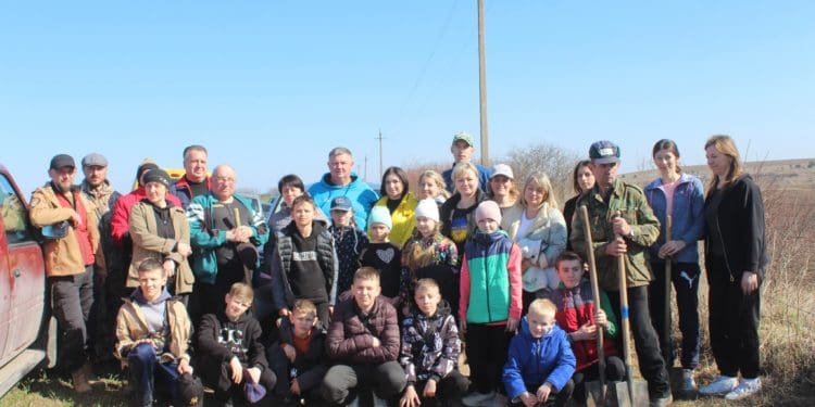 У Великогаївській громаді висадили тисячу саджанців чорного горіха