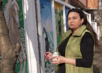 “Змінюю світ довкола себе”: тернополянка у дворі розмальовує паркан