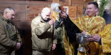 Воїни тернопільської 44-ої бригади посвятили вербу на передовій