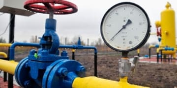 пoниження тиску газу