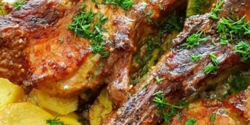 свинячі реберця з картоплею