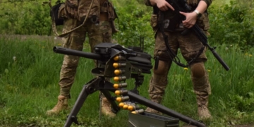 Тернопільська 105-та бригада громить ворога з гранатометів Mk 19