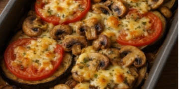 запечених баклажанів з помідорами