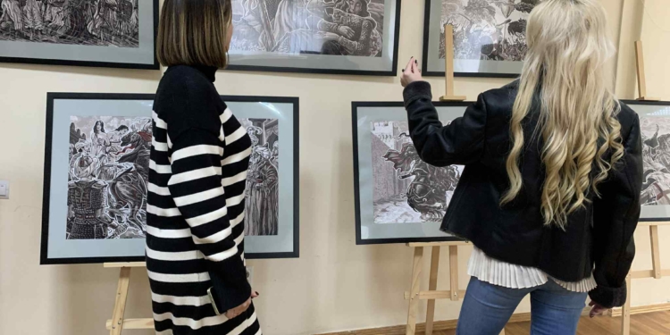 У Тернополі відкрили виставку ілюстрацій Олега Кіналя до «Визволеного Єрусалиму»