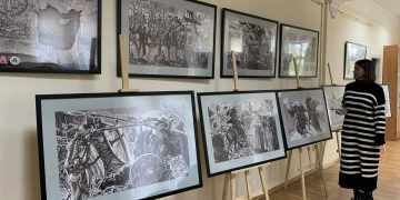 У Тернополі відкрили виставку ілюстрацій відомого графіка Олега Кіналя до поеми Торквато Тассо