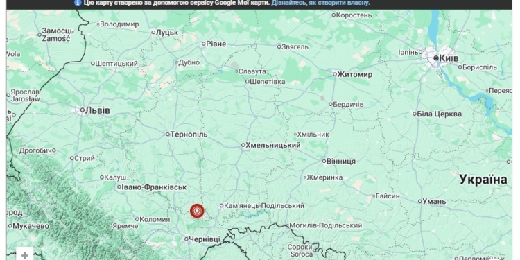 землетрус на території Тернопільської області