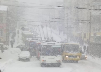 Хуртовина в Тернополі.