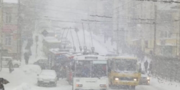 Хуртовина в Тернополі.