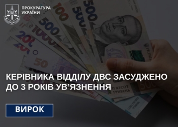 Близько 1 млн грн «зникло» з виконaвчого провaдження: керівникa відділу ДВС зaсуджено до 3 років ув’язнення