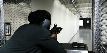 Женщина, Стрельба, Цель, Пистолет, Тир