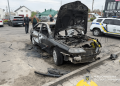 восьмикласник спалив легковий автомобіль